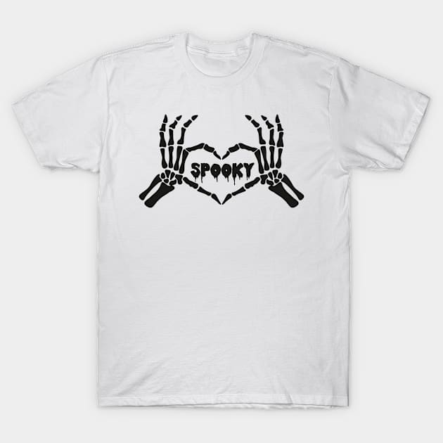 Spooky skeleton heart T-Shirt by TheLushHive